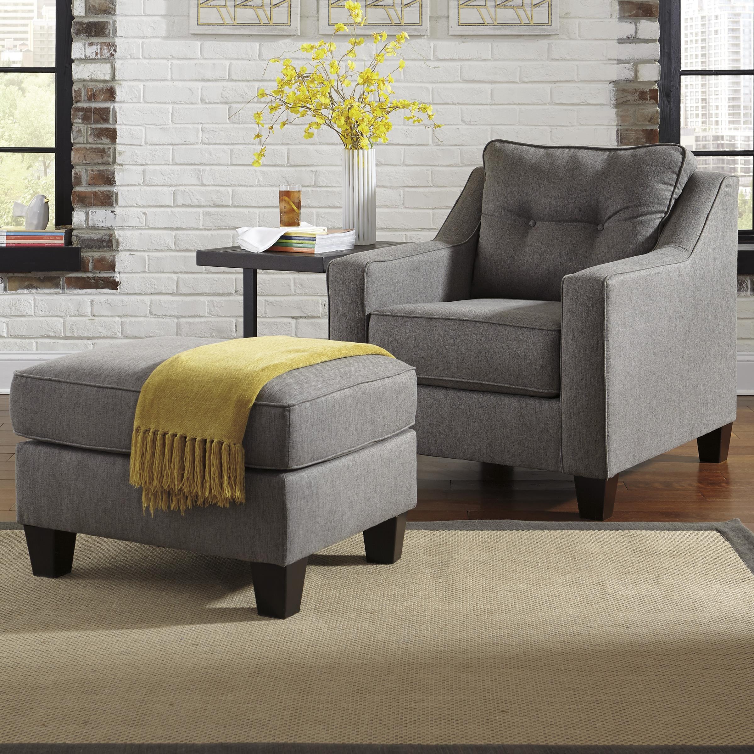 contemporary chair and ottoman mid century modern furniture benchcraft brindonchair ottoman brindon contemporary chair walkers furniture contemporary chair and ottoman mid century modern furniture benchcraft brindonchair ottoman brindon contemporary chair walkers furniture